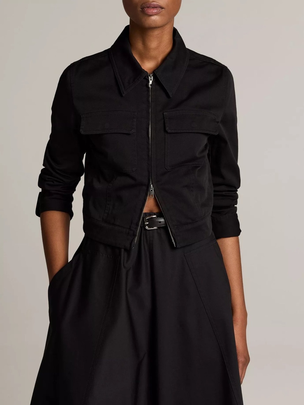 NWT- Vince ‘Stretch-Cotton Twill Shrunken Jacket’ XS